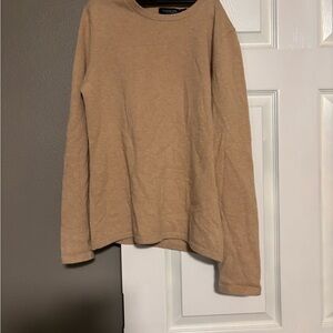 Lands' End Cashmere Sweater in Tan - flaw, please read listing